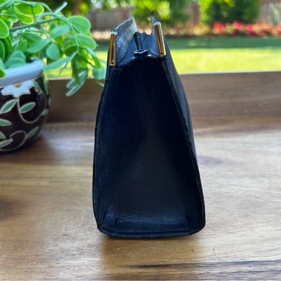 Vintage Balenciaga Paris Black Pouch Make up Bag Cosmetic Case - Picture 8 of 11